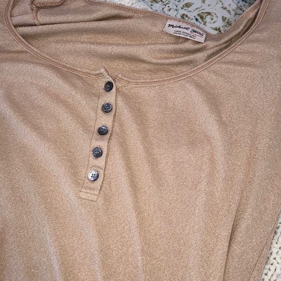 Michael Stars one size gold long sleeve top - Picture 5 of 5